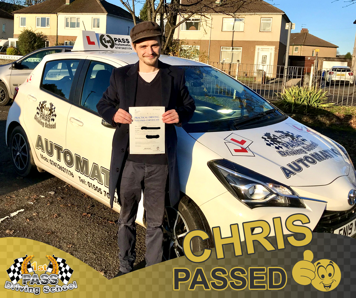 Chris - took driving lessons with 1st Pass Driving School – Renfrewshire's Automatic Driving School
