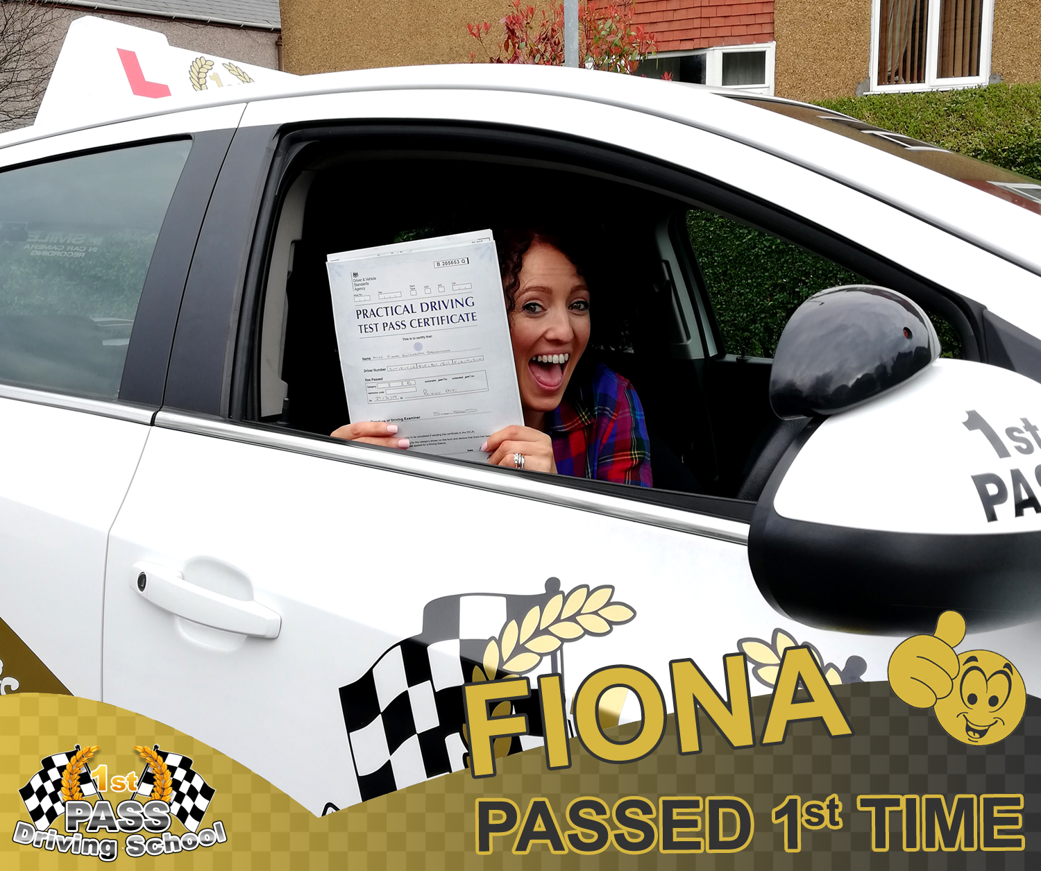 Fiona took driving lessons with 1st Pass Driving School – Renfrewshire's Automatic Driving School