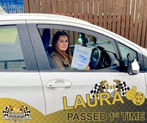 Laura Passed with 1st Pass Driving School Renfrewshire