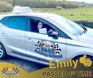 Emily Passed with 1st Pass Driving School Renfrewshire