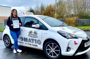 Shanna - passed with 1st Pass Driving School Johnstone, Paisley, Renfrew