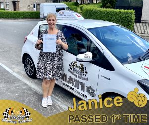 Janice Passed with 1st Pass Driving School Renfrewshire