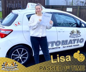 Lisa Passed with 1st Pass Driving School Renfrewshire