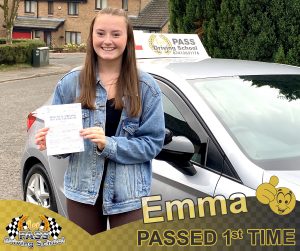 Emma Passed with 1st Pass Driving School Renfrewshire
