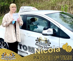 Nicola Passed with 1st Pass Driving School Renfrewshire